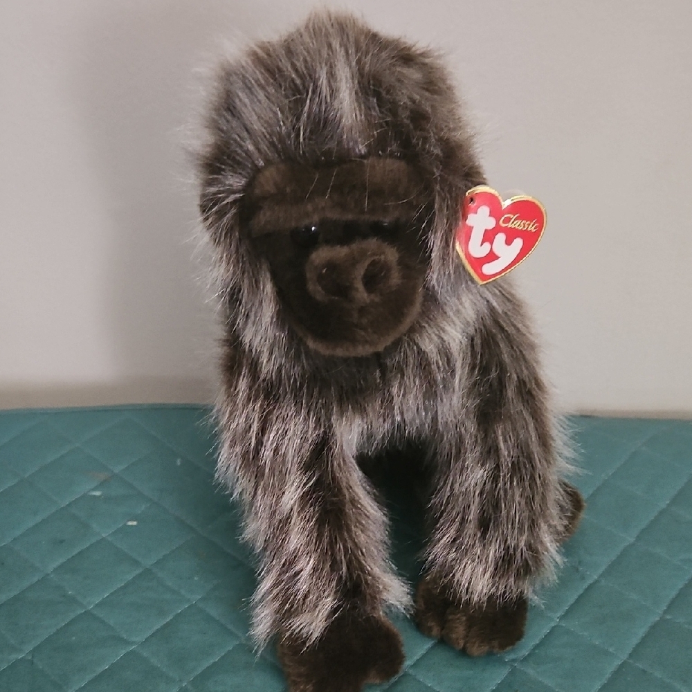 Ty Classic Stuffed Gorilla - Brown and Gray